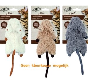 AFP lamswol jumbo muis kattenspeeltje Crinkle- met catnip assorti