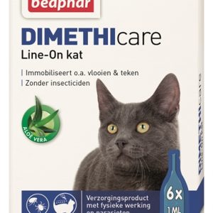 Beaphar Dimethicare Line-On kat  tegen vlooien en teken bij katten