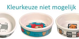 Trixie keramieke kattenvoerbak met prins assorti