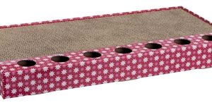 TRIXIE KRABPLANK KARTON MET BALLETJES ROZE