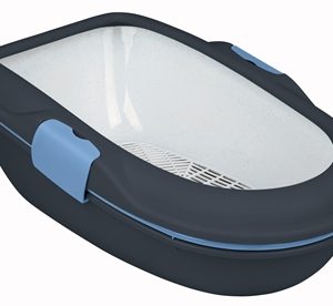 Trixie Berto open kattnbak met open scheidingsyteem grijs/ blauw