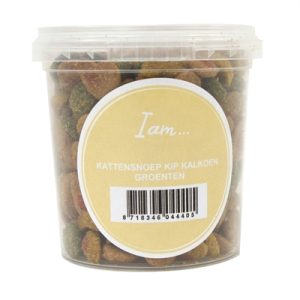 I am kattensnoepjes kip met kalkoen en groenten