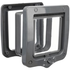 Trixie 4-weg Kattenluik Inclusief Tunnelstuk Grijs 20 x 20 cm 