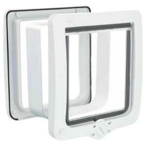 Trixie kattenluik XL inclusief tunnelstuk wit