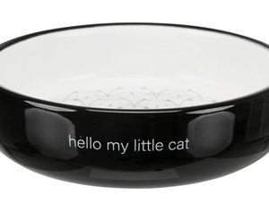 Trixie katten voer en drinkbak – platte neus katten rood/ wit