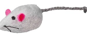 TRIXIE SET MUIZEN PLUCHE MET CATNIP WIT / GRIJS