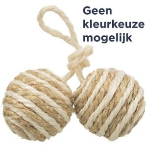 TRIXIE 2 BALLEN AAN KOORD SISAL ASSORTI