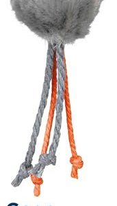 Trixie pluche kattenbal met touwtjes en kattenmunt assorti