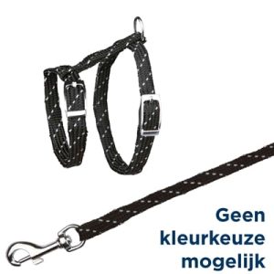 Trixie reflecterende kittentuig met riem assorti