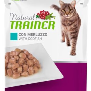 Natural trainer cat sterilised codfish pouch