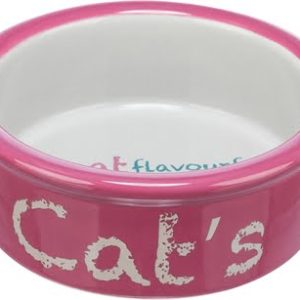 TRIXIE VOERBAK DRINKBAK KERAMIEK ROZE / LICHTGRIJS