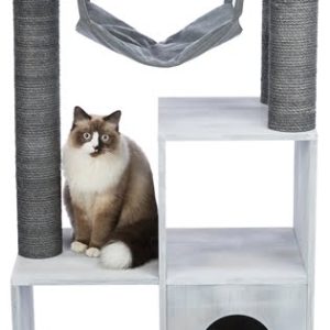 Trixie katten krabpaal met kastfunctie grijs