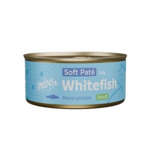 Prins Soft Paté natvoer voor kat – witvis – 24 st