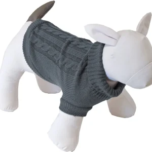 Boony dog fashion honden kabeltrui grijs