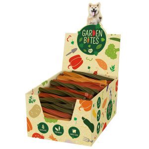 Garden Bites dental twisters L – 16cm – 30g – display gemengde kleuren