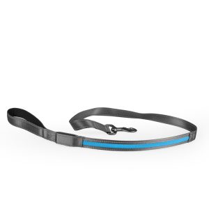 Metal Leiband Flash Light USB Nylon 120cm/25mm blauw