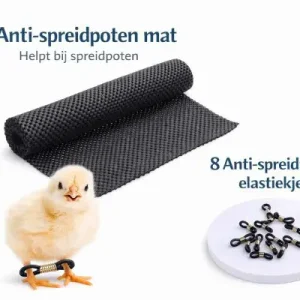 Anti-spreidpoten elastiekjes (8 stuks) met antislip mat