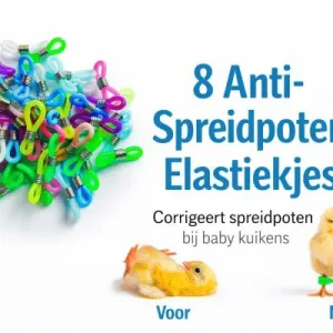 Anti-spreidpoten elastiekjes kleurenmix (8 stuks)