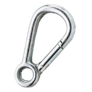 Karabijnhaak – 100 mm – Met oog – Verzinkt