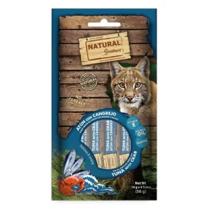 Natural Greatness Creamy kattensnack met tonijn & krab  4st