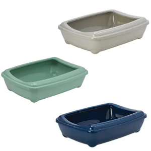 Moderna Open Kattenbak met Rand - Afmetingen: 57x43x15 cm -  Verkrijgbaar in 3 kleuren