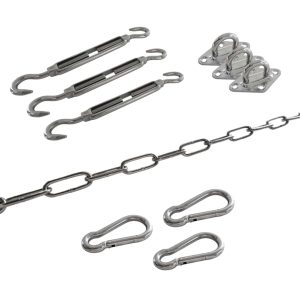 RVS Bevestigingset – Driehoekig Schaduwdoek