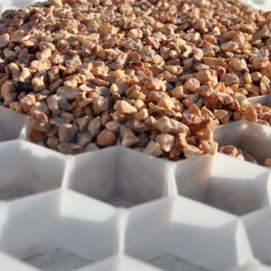 Grindplaat met worteldoek – Wit – 120x160cm