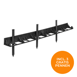 Kunststof Borderrand – 4,5 cm hoog + 3 GRATIS bevestigingspennen!