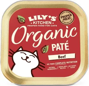 Lily’s Kitchen Cat Organic katten natvoer Beef Paté 19st