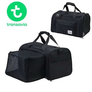 Transavia reistas hond vliegtuig 40x30x24 (uitbreidbaar)