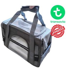 Reistas hond vliegtuig 40x30x24 cm FlyPet goedgekeurd door luchtvaartmaatschappij, beste van de reismanden voor huisdieren in de cabine, transavia
