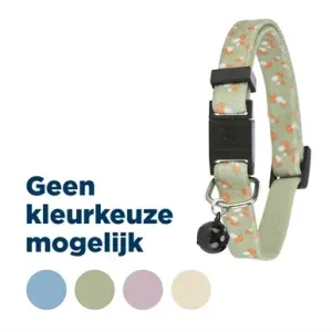 Trixie halband kat paddenstoel elastich assorti