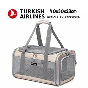 Hondendraagtas van Turkish Airlines, formaat 40x30x23cm aan boord