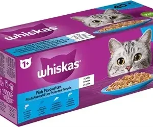 Whiskas multipack pouch adult vis selectie in gelei